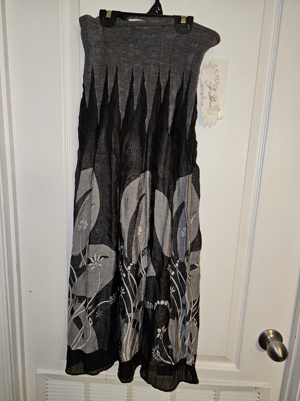J Gee Convertible Tube Top Dress Skirt Flower Black Style G886 One Size NWOT